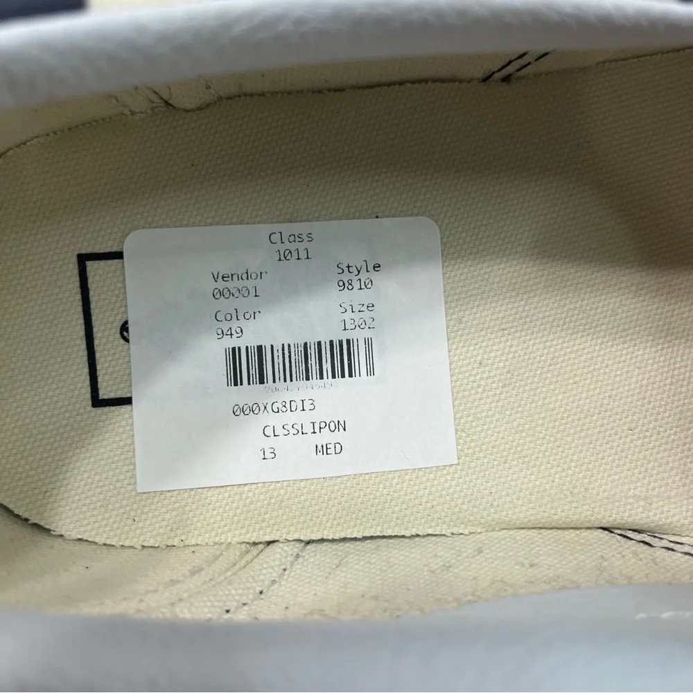 VANS Classic checkerboard print slip on shoes men’s size 13 NWT BLUE - Picture 14 of 16